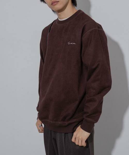 SENSE OF PLACE by URBAN RESEARCH / センスオブプレイス バイ アーバンリサーチ スウェット | シシュウフェイクスエードC/Nスウェット | 詳細8
