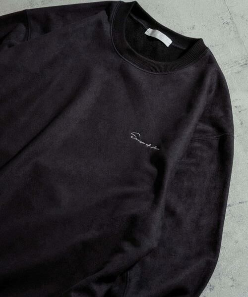 SENSE OF PLACE by URBAN RESEARCH / センスオブプレイス バイ アーバンリサーチ スウェット | シシュウフェイクスエードC/Nスウェット(チャコールグレー)