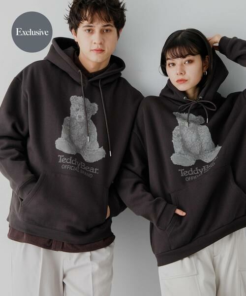 SENSE OF PLACE by URBAN RESEARCH / センスオブプレイス バイ アーバンリサーチ スウェット | (別注)テディベアC/Nパーカー(ブラウン)