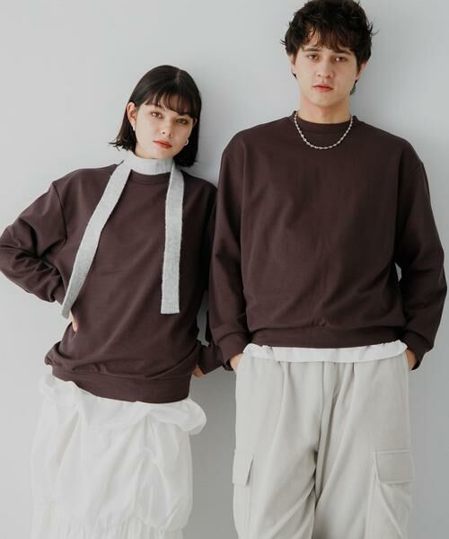 SENSE OF PLACE by URBAN RESEARCH/センスオブプレイス バイ アーバンリサーチ ダンボールポンチクルーネックスウェット ブラウン L SENSE OF PLACE by URBAN RESEARCH/センスオブプレイス バイ アーバンリサーチ ダンボールポンチクルーネックスウェット ブラウン L