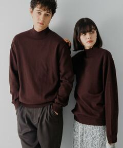 ストレッチモックネックニット