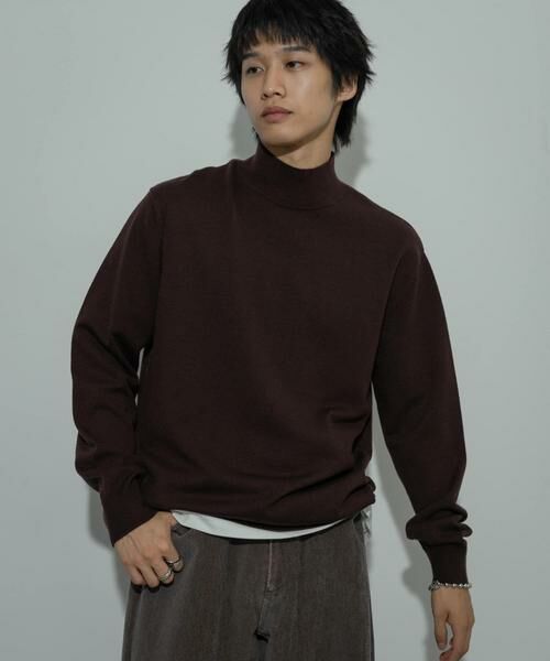 SENSE OF PLACE by URBAN RESEARCH / センスオブプレイス バイ アーバンリサーチ ニット・セーター | ストレッチモックネックニット | 詳細19