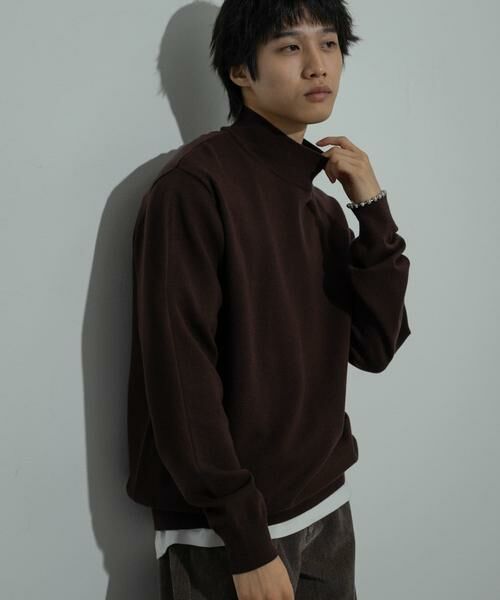 SENSE OF PLACE by URBAN RESEARCH / センスオブプレイス バイ アーバンリサーチ ニット・セーター | ストレッチモックネックニット | 詳細21