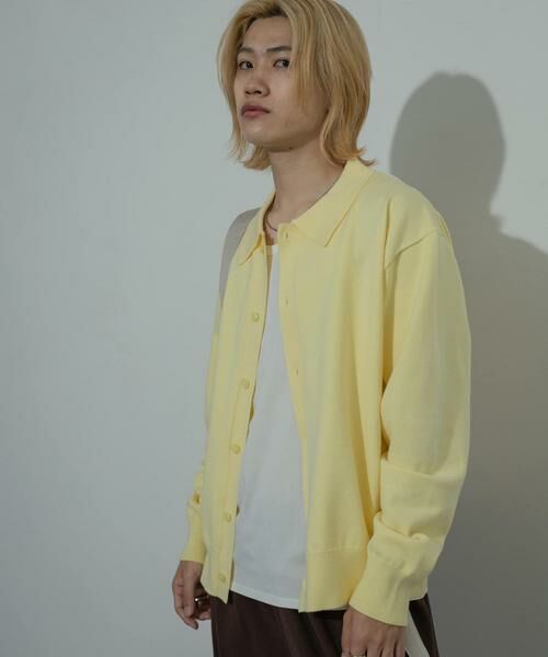 SENSE OF PLACE by URBAN RESEARCH / センスオブプレイス バイ アーバンリサーチ ニット・セーター | 『ユニセックス』『洗濯可』ストレッチシャツカーディガン | 詳細2