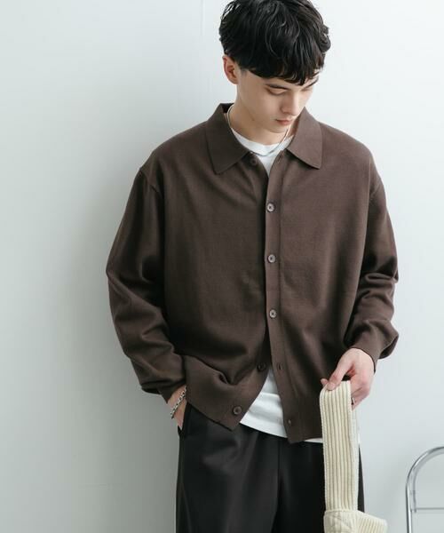 SENSE OF PLACE by URBAN RESEARCH / センスオブプレイス バイ アーバンリサーチ ニット・セーター | 『ユニセックス』『洗濯可』ストレッチシャツカーディガン | 詳細13