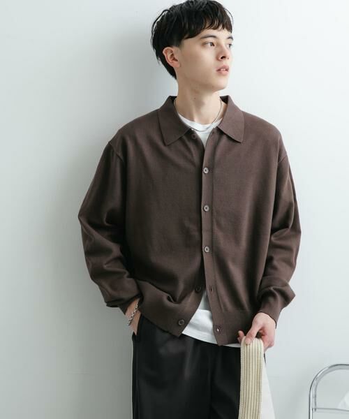 SENSE OF PLACE by URBAN RESEARCH / センスオブプレイス バイ アーバンリサーチ ニット・セーター | 『ユニセックス』『洗濯可』ストレッチシャツカーディガン | 詳細15