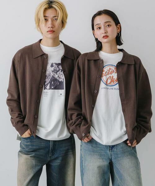 SENSE OF PLACE by URBAN RESEARCH / センスオブプレイス バイ アーバンリサーチ ニット・セーター | 『ユニセックス』『洗濯可』ストレッチシャツカーディガン | 詳細19