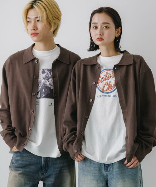 SENSE OF PLACE by URBAN RESEARCH / センスオブプレイス バイ アーバンリサーチ ニット・セーター | 『ユニセックス』『洗濯可』ストレッチシャツカーディガン | 詳細20