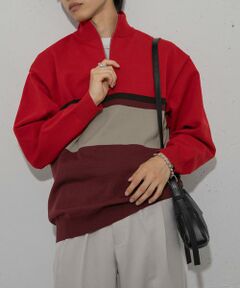 SENSE OF PLACE by URBAN RESEARCH / センスオブプレイス バイ アーバンリサーチ ニット・セーター | パネルボーダーハーフZIPニット