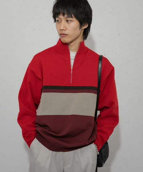 スポーツニット Tangram セーター TANGRAM セーター ニット HIGH NECK PUZZLE KNIT メンズ