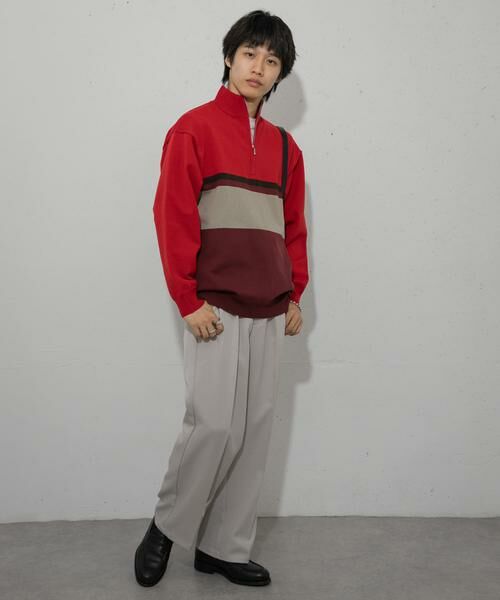 SENSE OF PLACE by URBAN RESEARCH / センスオブプレイス バイ アーバンリサーチ ニット・セーター | パネルボーダーハーフZIPニット | 詳細5