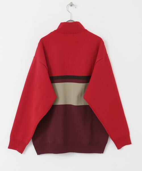 SENSE OF PLACE by URBAN RESEARCH / センスオブプレイス バイ アーバンリサーチ ニット・セーター | パネルボーダーハーフZIPニット | 詳細8