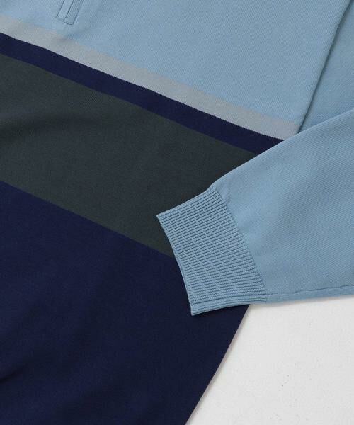 SENSE OF PLACE by URBAN RESEARCH / センスオブプレイス バイ アーバンリサーチ ニット・セーター | パネルボーダーハーフZIPニット | 詳細22