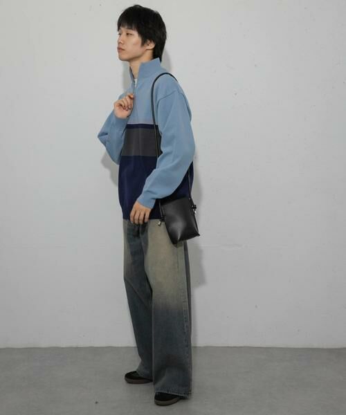 SENSE OF PLACE by URBAN RESEARCH / センスオブプレイス バイ アーバンリサーチ ニット・セーター | パネルボーダーハーフZIPニット | 詳細17