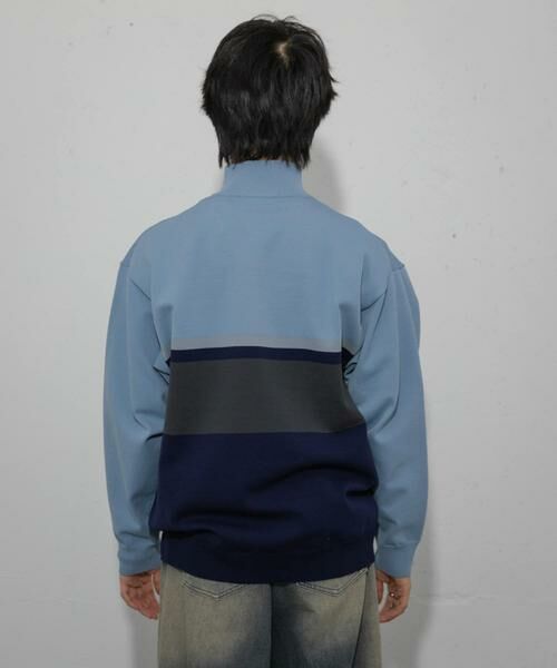 SENSE OF PLACE by URBAN RESEARCH / センスオブプレイス バイ アーバンリサーチ ニット・セーター | パネルボーダーハーフZIPニット | 詳細20