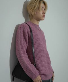 SENSE OF PLACE by URBAN RESEARCH / センスオブプレイス バイ アーバンリサーチ ニット・セーター | クロス編みシアークルーネックニット