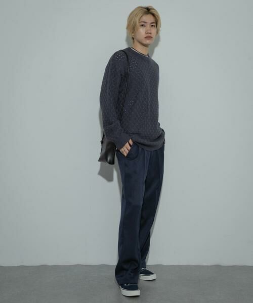 SENSE OF PLACE by URBAN RESEARCH / センスオブプレイス バイ アーバンリサーチ ニット・セーター | クロス編みシアークルーネックニット | 詳細5