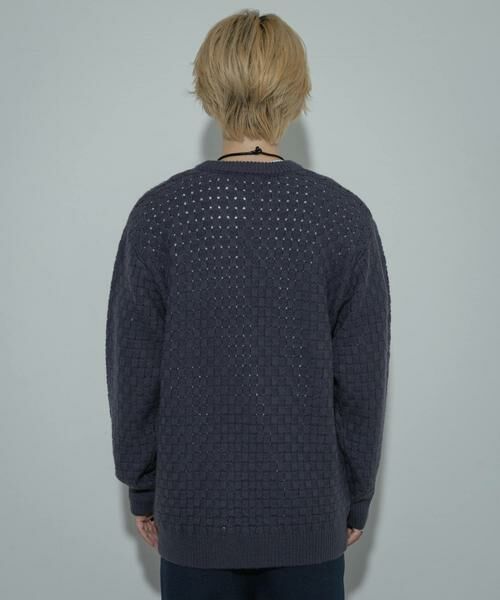 SENSE OF PLACE by URBAN RESEARCH / センスオブプレイス バイ アーバンリサーチ ニット・セーター | クロス編みシアークルーネックニット | 詳細8
