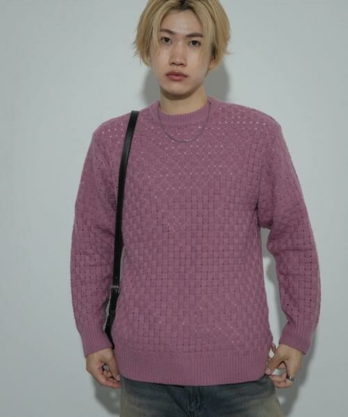SENSE OF PLACE by URBAN RESEARCH / センスオブプレイス バイ アーバンリサーチ ニット・セーター | クロス編みシアークルーネックニット | 詳細11