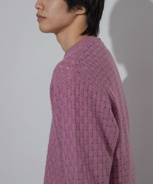 SENSE OF PLACE by URBAN RESEARCH / センスオブプレイス バイ アーバンリサーチ ニット・セーター | クロス編みシアークルーネックニット | 詳細14
