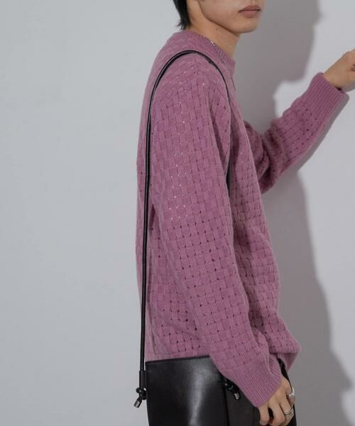 SENSE OF PLACE by URBAN RESEARCH / センスオブプレイス バイ アーバンリサーチ ニット・セーター | クロス編みシアークルーネックニット | 詳細17