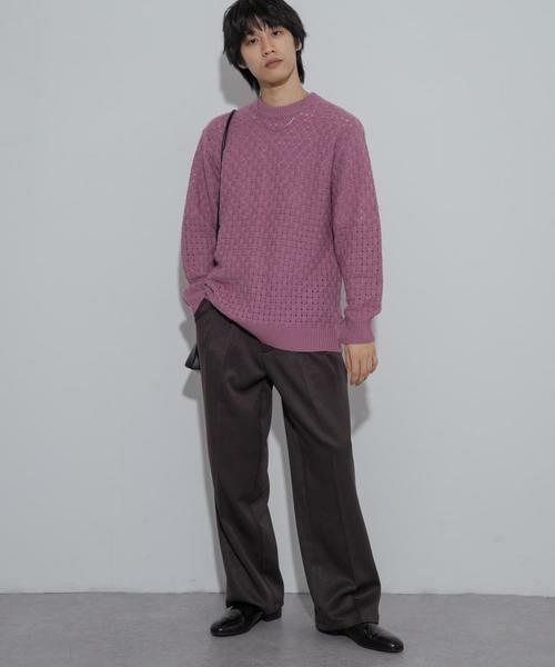 SENSE OF PLACE by URBAN RESEARCH / センスオブプレイス バイ アーバンリサーチ ニット・セーター | クロス編みシアークルーネックニット | 詳細18