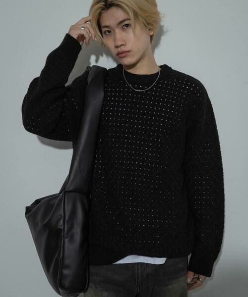 SENSE OF PLACE by URBAN RESEARCH / センスオブプレイス バイ アーバンリサーチ ニット・セーター | クロス編みシアークルーネックニット | 詳細26