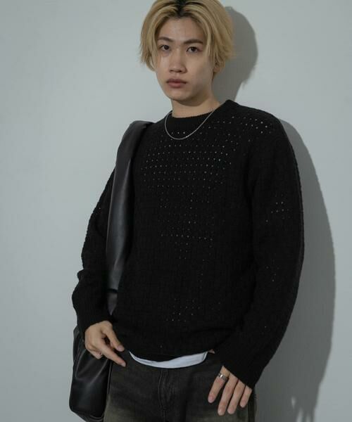 SENSE OF PLACE by URBAN RESEARCH / センスオブプレイス バイ アーバンリサーチ ニット・セーター | クロス編みシアークルーネックニット | 詳細27