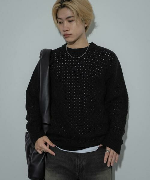 SENSE OF PLACE by URBAN RESEARCH / センスオブプレイス バイ アーバンリサーチ ニット・セーター | クロス編みシアークルーネックニット | 詳細28