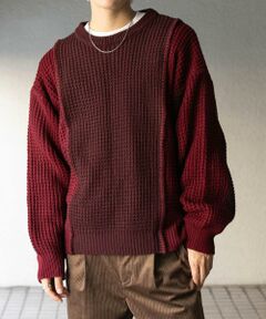 SENSE OF PLACE by URBAN RESEARCH / センスオブプレイス バイ アーバンリサーチ ニット・セーター | ブロッキングステッチクルーネックニット