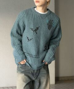 SENSE OF PLACE by URBAN RESEARCH / センスオブプレイス バイ アーバンリサーチ ニット・セーター | グラフィックプリントルーズクルーネックニット