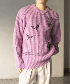 SENSE OF PLACE by URBAN RESEARCH / センスオブプレイス バイ アーバンリサーチ ニット・セーター | グラフィックプリントルーズクルーネックニット
