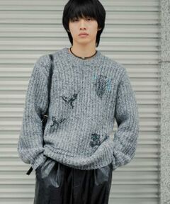 SENSE OF PLACE by URBAN RESEARCH / センスオブプレイス バイ アーバンリサーチ ニット・セーター | グラフィックプリントルーズクルーネックニット