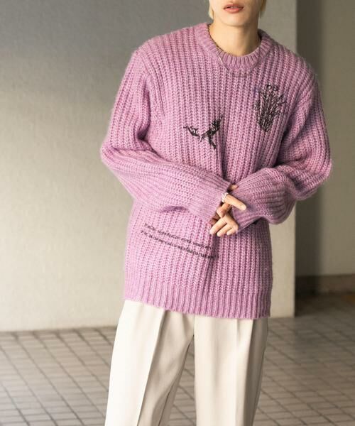 SENSE OF PLACE by URBAN RESEARCH / センスオブプレイス バイ アーバンリサーチ ニット・セーター | グラフィックプリントルーズクルーネックニット | 詳細10