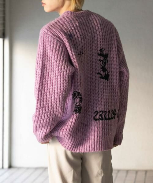 SENSE OF PLACE by URBAN RESEARCH / センスオブプレイス バイ アーバンリサーチ ニット・セーター | グラフィックプリントルーズクルーネックニット | 詳細14