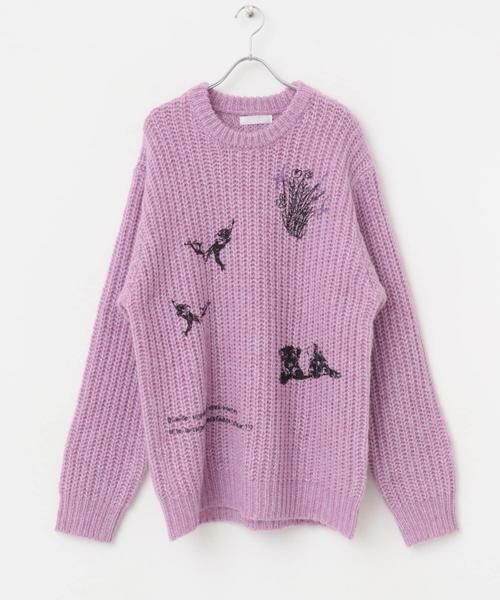 SENSE OF PLACE by URBAN RESEARCH / センスオブプレイス バイ アーバンリサーチ ニット・セーター | グラフィックプリントルーズクルーネックニット | 詳細17