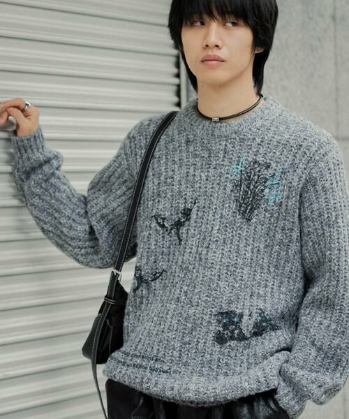 SENSE OF PLACE by URBAN RESEARCH / センスオブプレイス バイ アーバンリサーチ ニット・セーター | グラフィックプリントルーズクルーネックニット | 詳細23