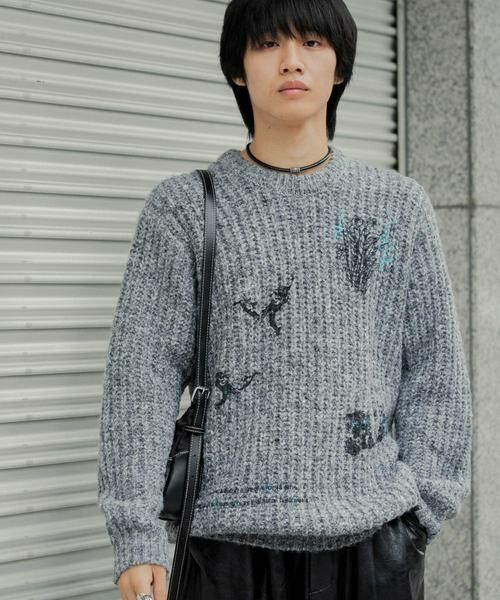 SENSE OF PLACE by URBAN RESEARCH / センスオブプレイス バイ アーバンリサーチ ニット・セーター | グラフィックプリントルーズクルーネックニット | 詳細24