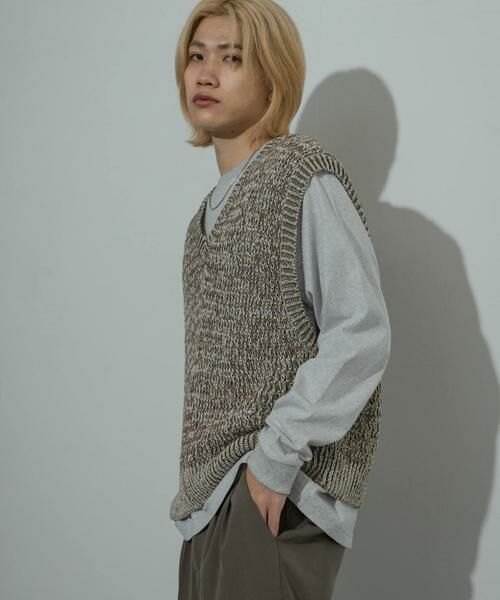 SENSE OF PLACE by URBAN RESEARCH / センスオブプレイス バイ アーバンリサーチ ニット・セーター | ミックスヤーンニットベスト | 詳細4