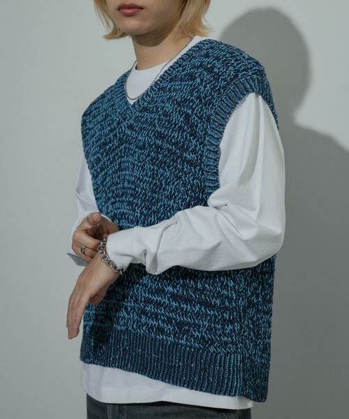SENSE OF PLACE by URBAN RESEARCH / センスオブプレイス バイ アーバンリサーチ ニット・セーター | ミックスヤーンニットベスト | 詳細10