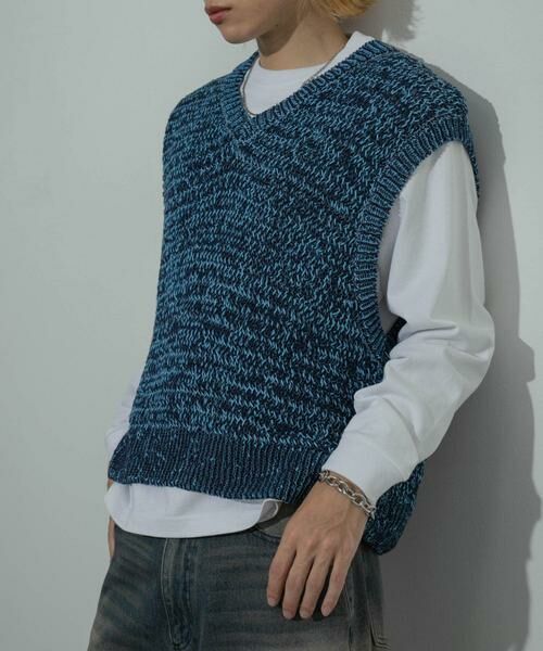 SENSE OF PLACE by URBAN RESEARCH / センスオブプレイス バイ アーバンリサーチ ニット・セーター | ミックスヤーンニットベスト | 詳細11