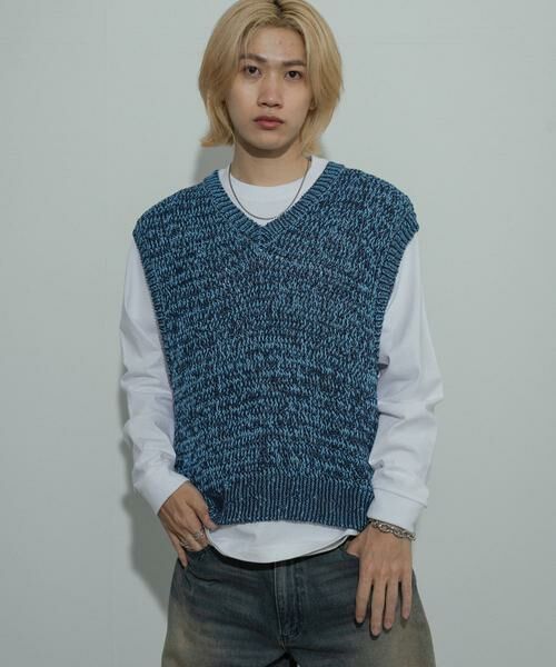 SENSE OF PLACE by URBAN RESEARCH / センスオブプレイス バイ アーバンリサーチ ニット・セーター | ミックスヤーンニットベスト | 詳細13