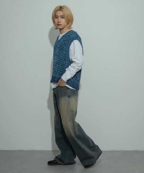 SENSE OF PLACE by URBAN RESEARCH / センスオブプレイス バイ アーバンリサーチ ニット・セーター | ミックスヤーンニットベスト | 詳細16