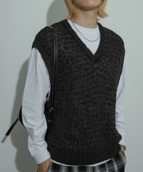 SENSE OF PLACE by URBAN RESEARCH / センスオブプレイス バイ アーバンリサーチ ニット・セーター | ミックスヤーンニットベスト | 詳細26
