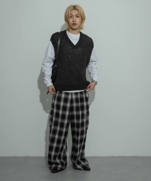 SENSE OF PLACE by URBAN RESEARCH / センスオブプレイス バイ アーバンリサーチ ニット・セーター | ミックスヤーンニットベスト | 詳細29