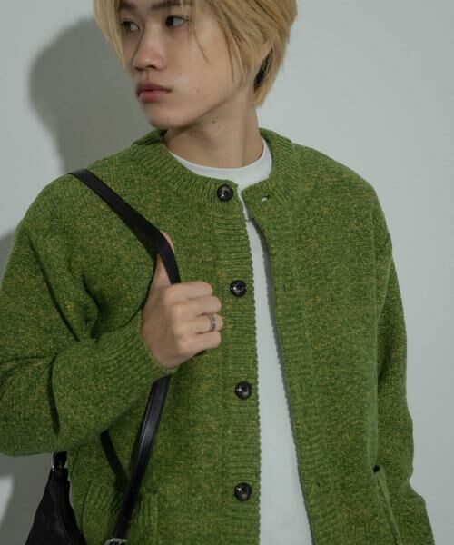 SENSE OF PLACE by URBAN RESEARCH / センスオブプレイス バイ アーバンリサーチ カーディガン・ボレロ | 『洗濯可』ミックスメランジクルーネックカーディガン | 詳細6