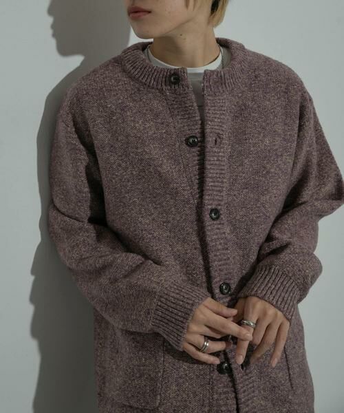 SENSE OF PLACE by URBAN RESEARCH / センスオブプレイス バイ アーバンリサーチ カーディガン・ボレロ | 『洗濯可』ミックスメランジクルーネックカーディガン | 詳細20