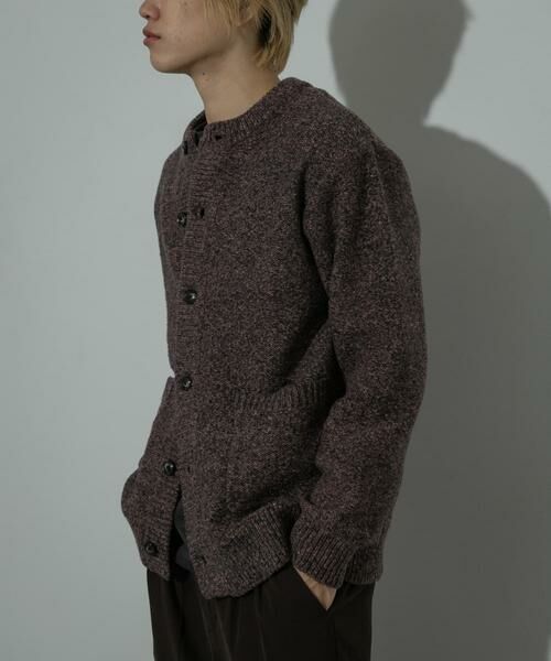 SENSE OF PLACE by URBAN RESEARCH / センスオブプレイス バイ アーバンリサーチ カーディガン・ボレロ | 『洗濯可』ミックスメランジクルーネックカーディガン | 詳細30