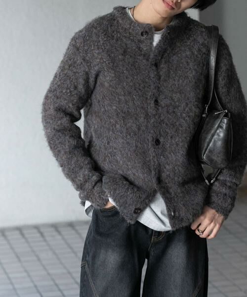SENSE OF PLACE by URBAN RESEARCH / センスオブプレイス バイ アーバンリサーチ カーディガン・ボレロ | ブークレシャギークルーネックカーディガン | 詳細8