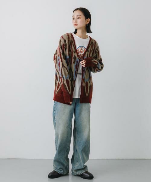 SENSE OF PLACE by URBAN RESEARCH / センスオブプレイス バイ アーバンリサーチ カーディガン・ボレロ | 『ユニセックス』モヘアライクVネックカーディガン | 詳細3